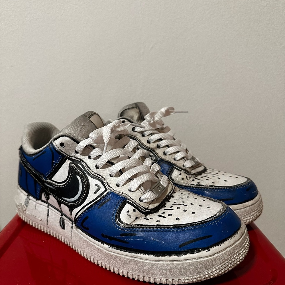 Nike Blue Air Force 1 low custom “drip” size 8 men’s